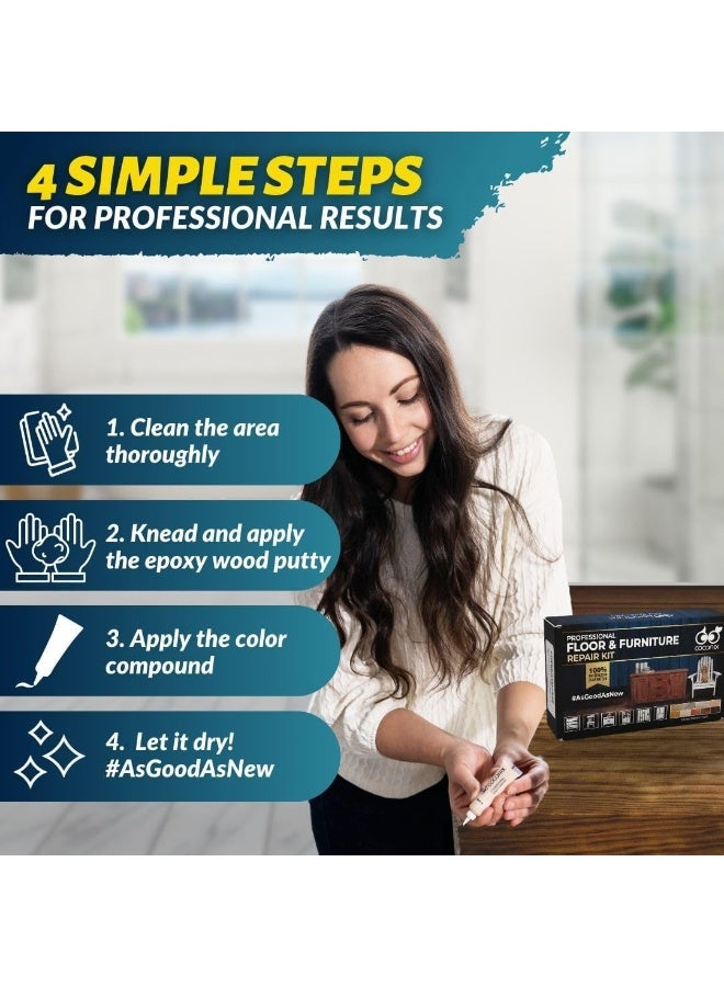 Coconix Floor and Furniture Repair Kit - Restorer of Your Wooden Table, Cabinet, Veneer, Door and Nightstand - Image 4